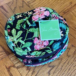 Vera Bradley Home and Away Round Zip Cosmetic in BOTANICA - NWT!